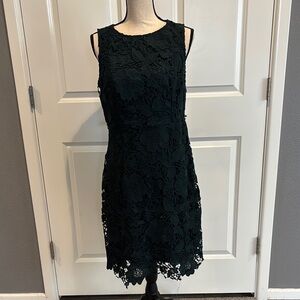 Green Sheath Midi Dress Sleeveless Crew Neck